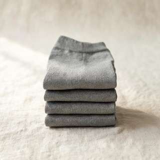 Neatly folded socks close-up