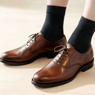 Classic shoes and socks close-up