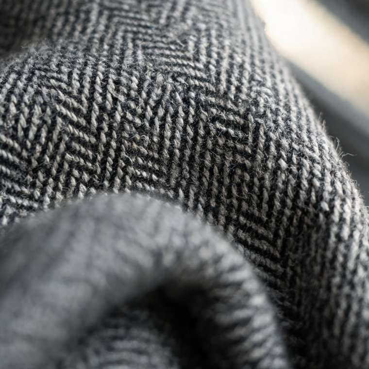 Classic English wool fabric close-up